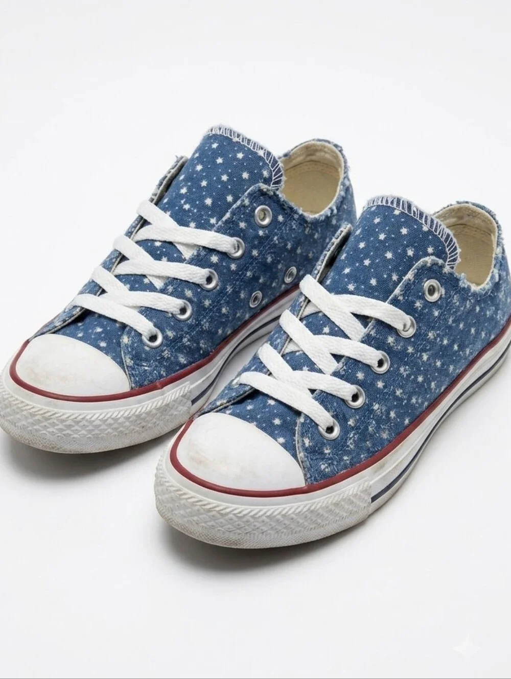 [[Converse]] Kids Blue Distressed Dot Sneakers